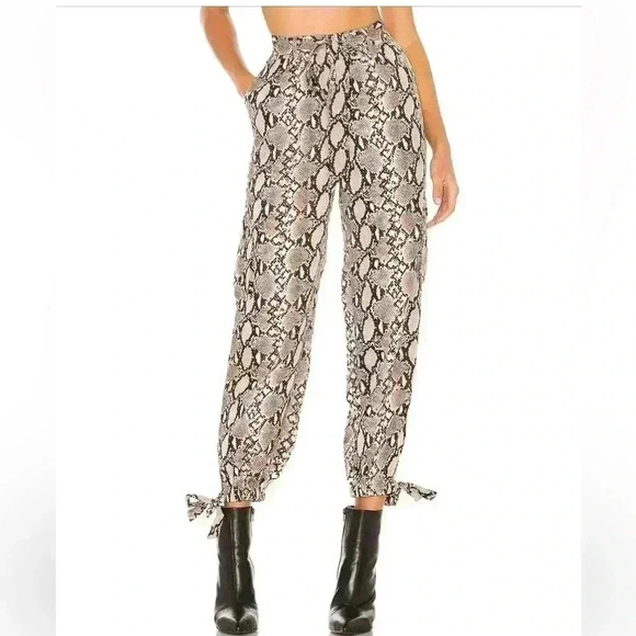 h:ours Simi Pants Tan Snake Size XS - Picture 1 of 5
